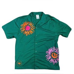 Nike Uphoria Button-Up Mesh Short Sleeve Top Jersey Shirt DV9676-365 New